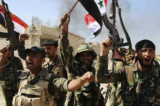 Các binh sĩ quân đội Syria ở Deir Ezzor