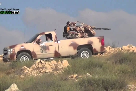 Clip phiến quân Syria tan xác vì trúng pháo