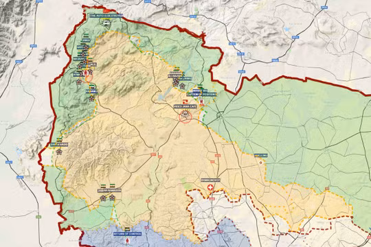 Tình hình khu vực chiến sự Afrin tính đến ngày 03.03.2018 theo South Front