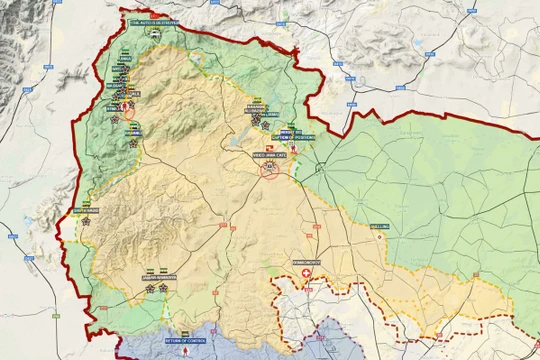 Tình hình khu vực chiến sự Afrin tính đến ngày 03.03.2018 theo South Front