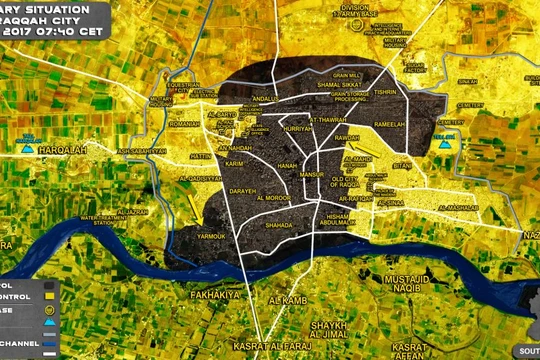 Tình hình chiến sự thành phố Raqqa tính đến ngày 17.07.2017