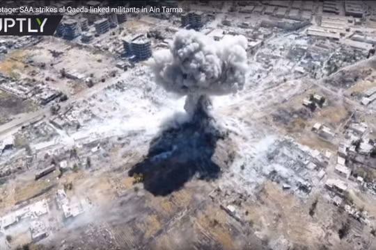 Quân đội Syria pháo kích dữ dội vào Ain Tarma phía đông Damascus