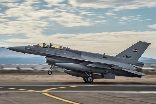 Máy bay F-16 không quân Iraq cất cánh. Minh họa South Front