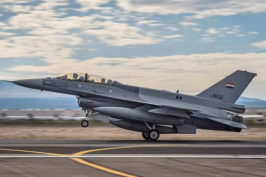Máy bay F-16 không quân Iraq cất cánh. Minh họa South Front