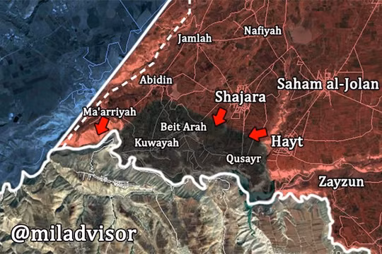 Cuộc tấn công của sư đoàn cơ giới số 4 vào thị trấn Shajarah ngày 31.07.2018. Ảnh minh họa South Front