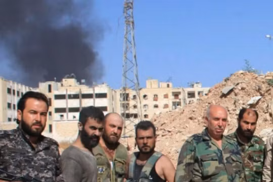 Các binh sĩ quân đội Syria trên chiến trường Aleppo