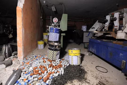 Kho vũ khí hóa học của lực lượng Hồi giáo cực đoan ở Idlib. Ảnh minh họa South Front