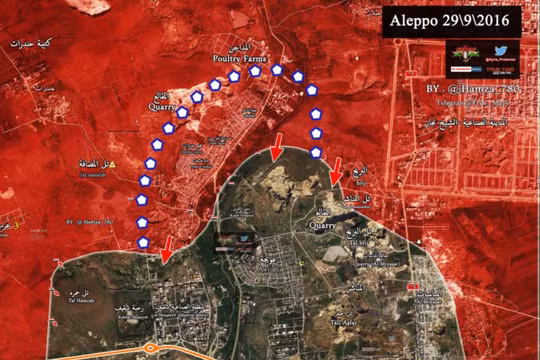 Bản đồ chiến sự chiến trường Aleppo