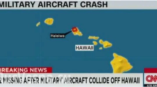 Hai máy bay Mỹ va chạm, 12 người thiệt mạng