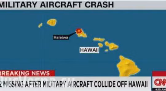 Hai máy bay Mỹ va chạm, 12 người thiệt mạng