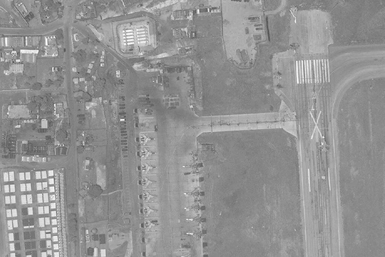 Ảnh vệ tinh căn cứ sân bay Khmeimim tài khoản Tài khoản Twitter @Obretix