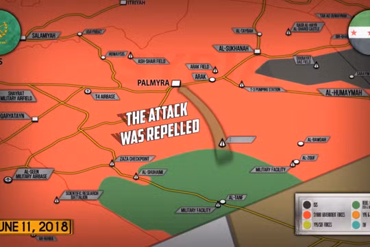 Tình hình chiến sự ngày 12.06.2018 theo South Front. Ảnh minh họa video