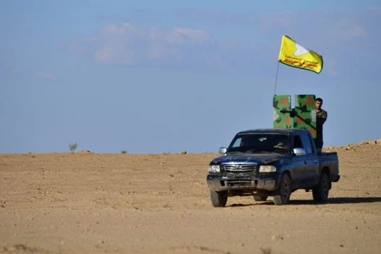 Chiến binh người Kurd trên vùng lãnh thổ Afrin, Aleppo