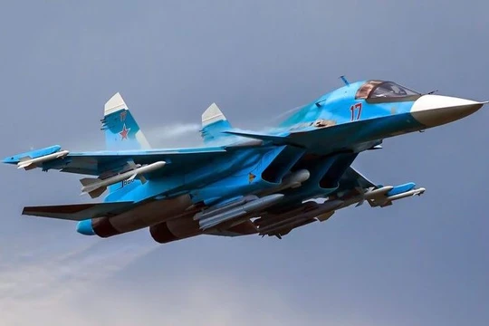 Máy bay ném bom chiến trường Su-34. Ảnh minh họa: Rusian Gazeta.