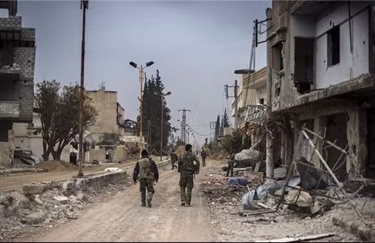 Các binh sĩ Syria trong khu vực al-Lairamoun Bắc Aleppo