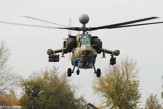 Mi-28NM xuất kích tham gia chiến đấu thử nghiệm ở bắc Hama, Syria. Ảnh minh họa: Masdar News.