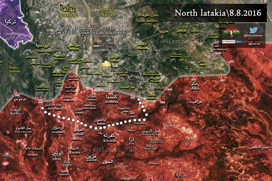 Bản đồ chiến sự tỉnh Latakia