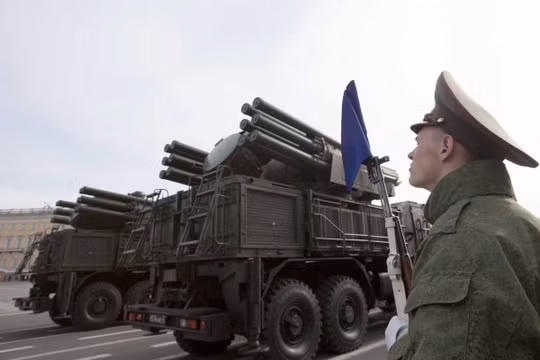 Tổ hợp pháo - tên lửa phòng không nâng cấp Pantsir-SM. Ảnh minh họa: Russian Gazeta.