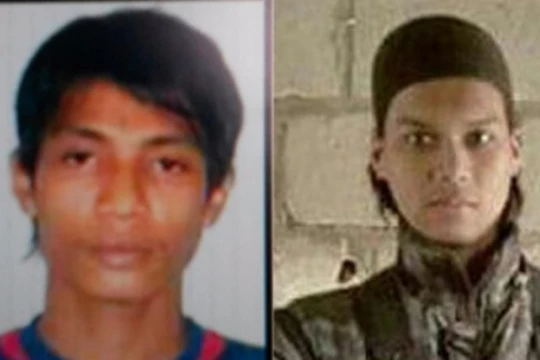 Muhamad Jedi, trái, và Mohd Anwar, hai công dân Malaysia được cho là tham gia một video hành quyết con tin tại Syria tháng trước. (Ảnh: CNA)