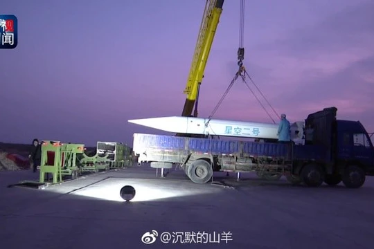 Tên lửa siêu âm thủ nghiệm "Sinkun-2 "có nghĩa là Star Air-2. Ảnh CAAA