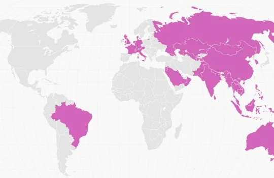 Trước hạn chót nộp đơn xin gia nhập với tư cách thành viên sáng lập 1 ngày, hơn 40 quốc gia đã gia nhập AIIB. Ảnh: Quartz.