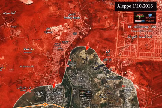 Quân đội Syria tấn công về hướng Nam trên khu vực miền Bắc thành phố Aleppo