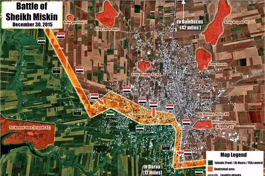 Quân đội Syria nỗ lực chiếm hoàn toàn thành phố Sheikh Miskeen