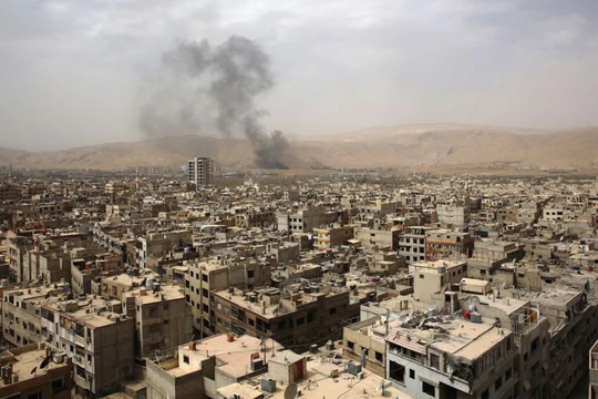 Khu vực ngoại ô Damascus, nơi diễn ra cuộc chiến khốc liệt giữa quân đội Syria và FSA - HTS