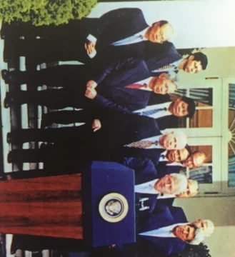 Ông Bill Clinton - Tổng thống Mỹ khi đó họp báo công bố việc Hiệp định thương mại Việt - Mỹ đã được ký kết hồi 16h ngày 13/7/2000.Ảnh: NVCC