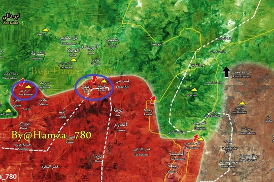 Các mũi tiến công của quân đội Syria trên chiến trường Hama - ảnh South Front