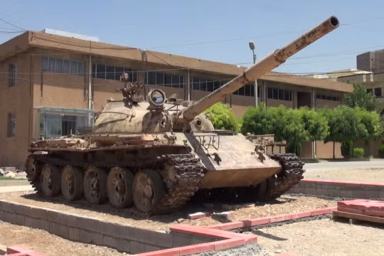 Cảnh viện bảo tàng nạn nhân chiến tranh người Kurds ở Iraq. Ảnh video