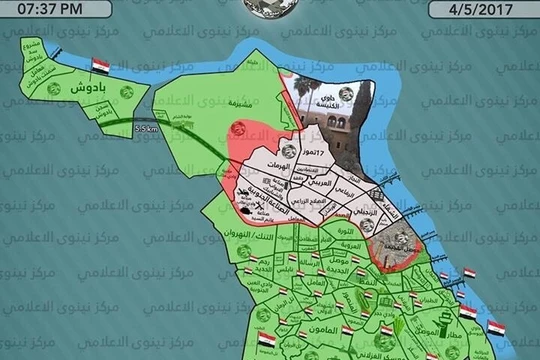 Toàn cảnh chiến trường thành phố Mosul tính đến ngày 04.05.2017