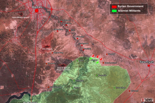 Quân đội Syria phản kích trên vùng nông thôn tỉnh Hama
