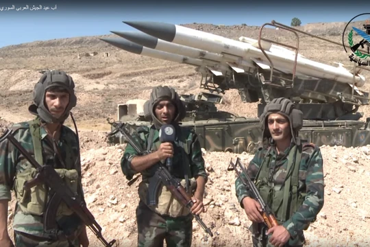 Lực lượng phòng không Syria. Ảnh minh họa video truyền thông quân đội Syria