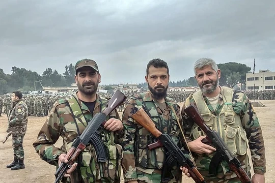 Một nhóm binh sĩ thuộc sư đoàn cơ giới số 4 trên chiến trường Đông Ghouta - ảnh minh họa South Front