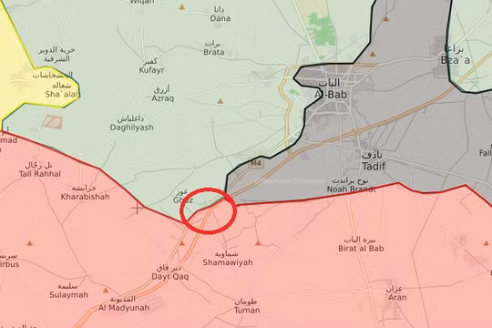Bản đồ khu vực giao chiên giữa quân đội Syria và lực lượng FSA