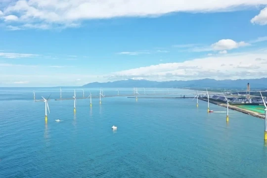 Trang trại điện gió Nhật Bản. Ảnh minh họa Electrek