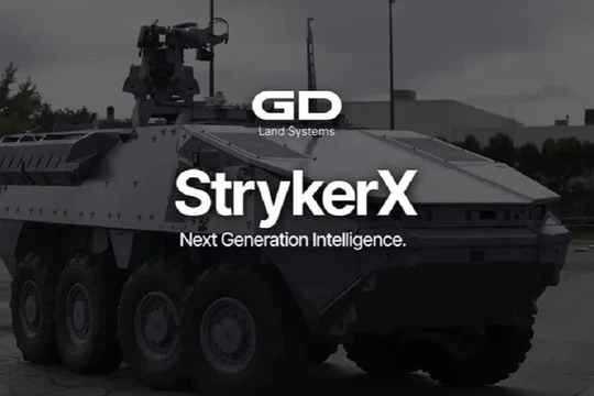Phiên bản trình diễn công nghệ xe lai hybrid điện - diesel StrykerX. Ảnh General Dynamics Land Systems.