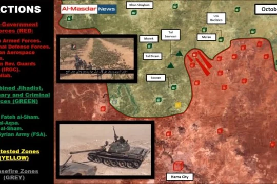 Tổng quan chiến trường miền Bắc tỉnh Hama (video)