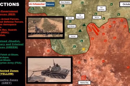 Tổng quan chiến trường miền Bắc tỉnh Hama (video)