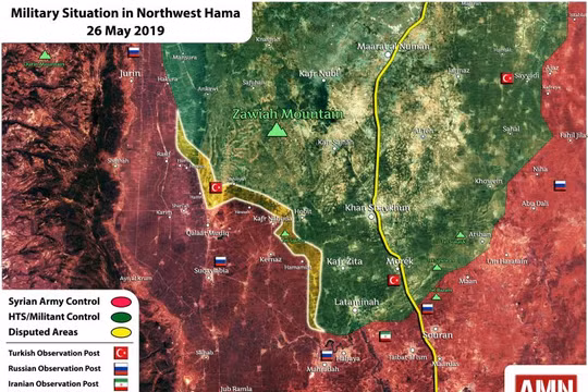 Chiến trường khu vực phía bắc Hama, kết quả cuộc tấn công của quân đội Syria. Ảnh South Front