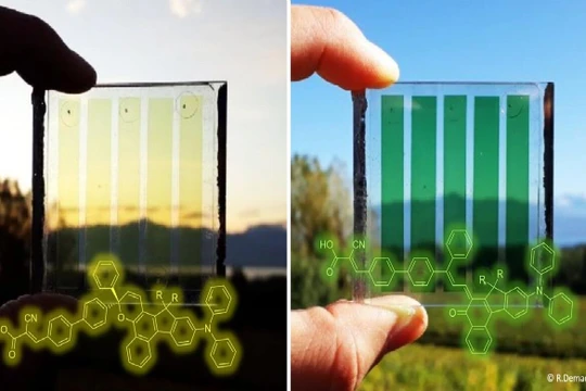 Tế bào pin mặt trời chất nhuộm nhạy quang (DSC). Ảnh Tech Xplore