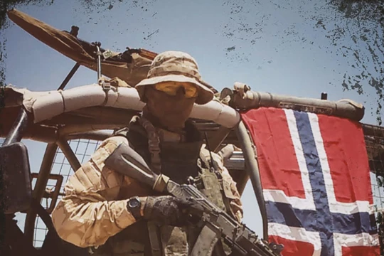 Tình nguyện viên người Na Uy trong nhóm Scandinavi trên chiến trường Syria. Ảnh trang báo Frihet Skandinavisk