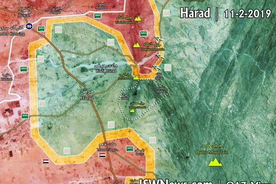 Bản đồ tình hình chiến sự khu vực biên giới Yemen - Ả rập Xê-út tính đến ngày 11.02.2019 theo South Front.