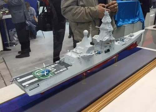 Mô hình thiết kế tàu khu trục Leader với các ống phóng tên lửa thẳng đứng