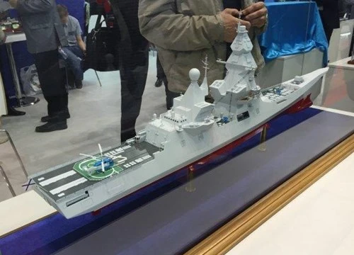 Mô hình thiết kế tàu khu trục Leader với các ống phóng tên lửa thẳng đứng