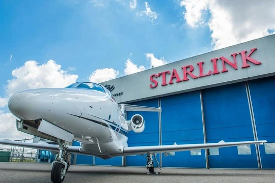 Một trạm mặt đất Starlink của SpaceX