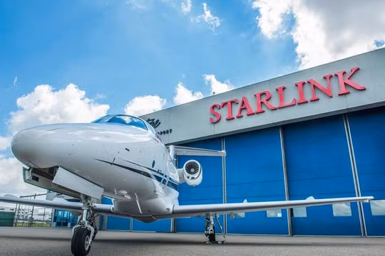 Một trạm mặt đất Starlink của SpaceX