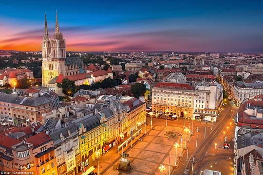 Thủ đô Zagreb thuộc Cộng hòa Croatia