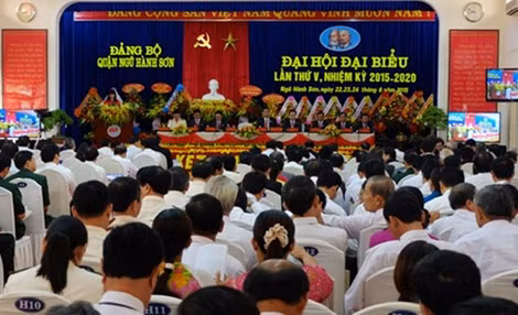 Đại hội nhiệm kỳ 2015-2020 của quận Ngũ Hành Sơn.Ảnh: Cổng thông tin TP Đà Nẵng